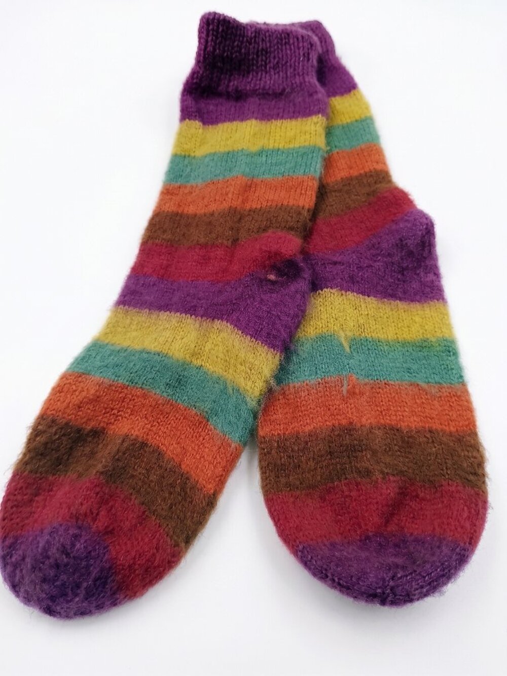 Handmade Peruvian Alpaca Socks, Naturally Dyed with Plants, Warm Winter Socks